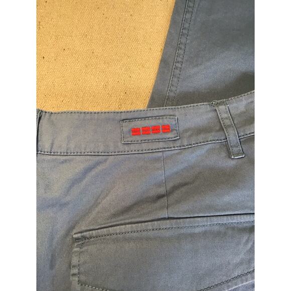 Peace Love World Women Pants Sz. 10 Blue Utility Ankle Pants Distressed Hem - Picture 7 of 11